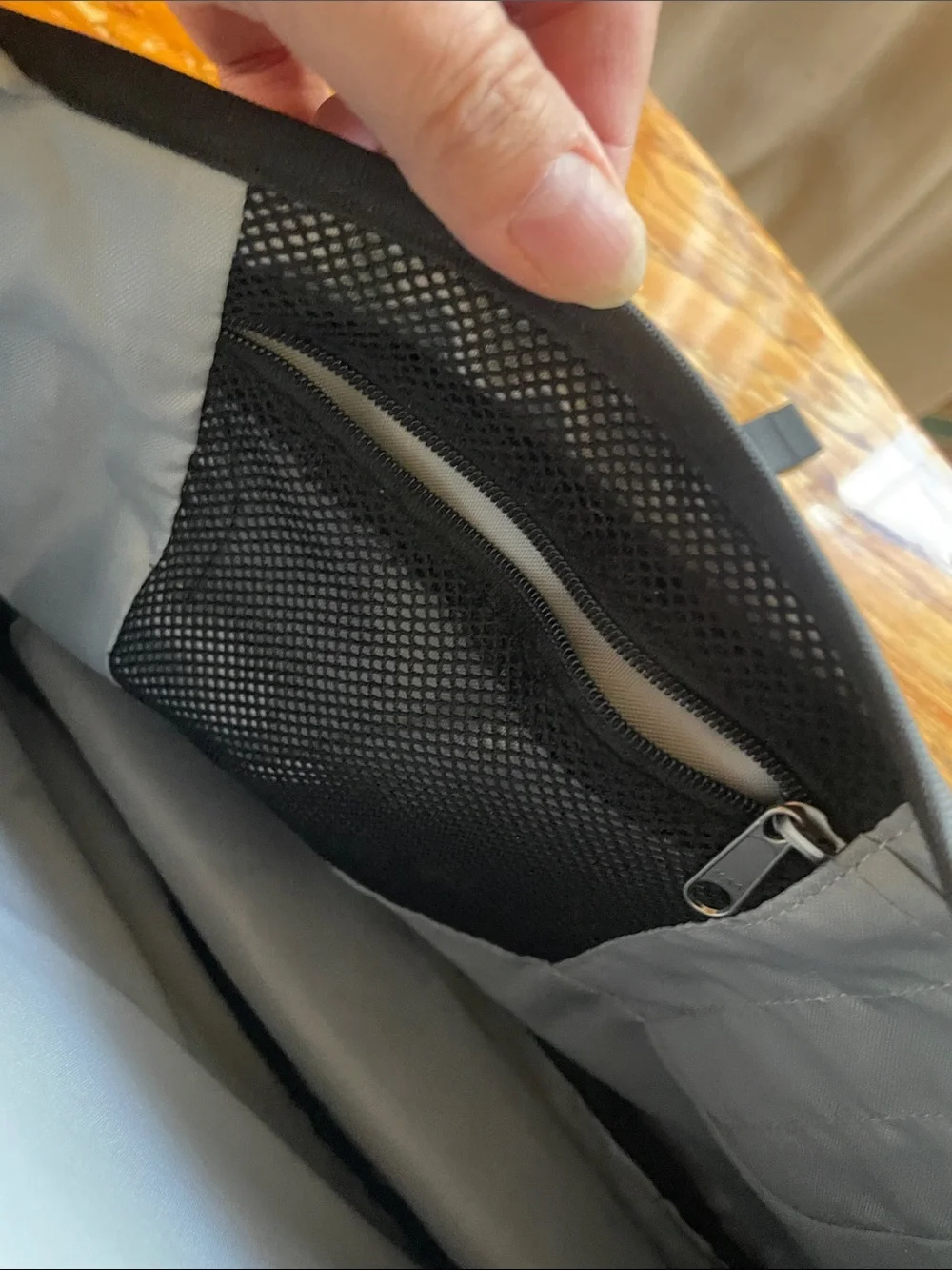 Patagonia Black Messenger Bag with Reflective Accent
